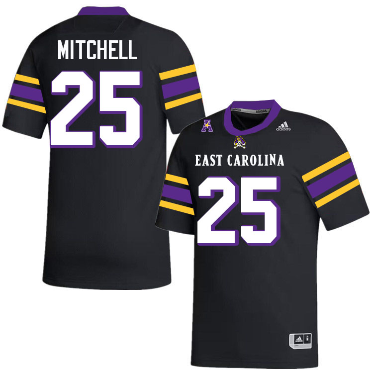 Keaton Mitchell ECU Jersey,East Carolina Pirates #25 Keaton Mitchell Jersey Youth College-Black 2024